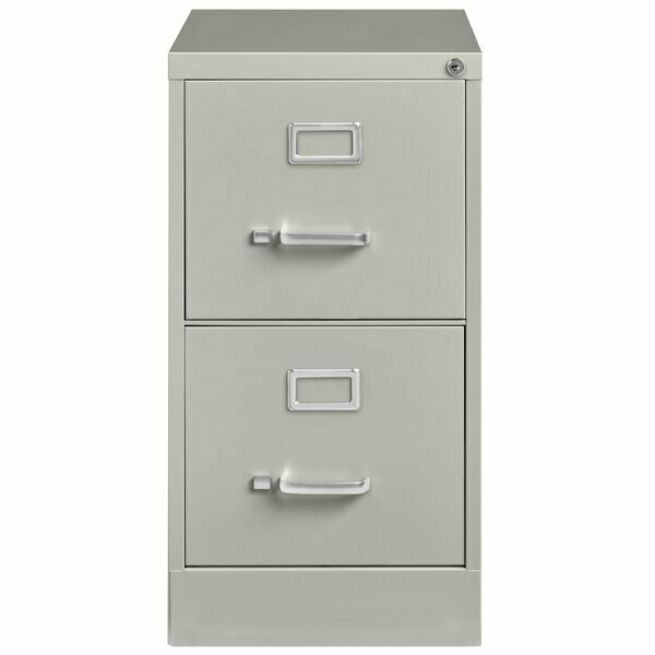 Hirsh Industries 22732 Light Gray Two-Drawer Vertical Letter File Cabinet - 15'' x 22'' x 28 3/8'' 42022732